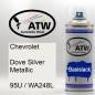 Preview: Chevrolet, Dove Silver Metallic, 95U / WA248L: 400ml Sprühdose, von ATW Autoteile West.